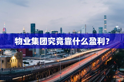物业集团究竟靠什么盈利？