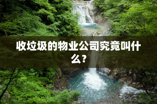 收垃圾的物业公司究竟叫什么？