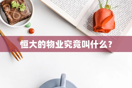 恒大的物业究竟叫什么？