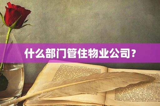 什么部门管住物业公司？