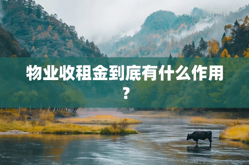 物业收租金到底有什么作用？