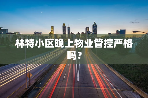 林特小区晚上物业管控严格吗？