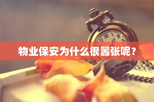 物业保安为什么很嚣张呢？