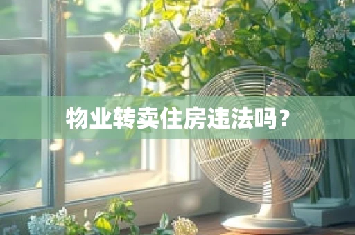 物业转卖住房违法吗？