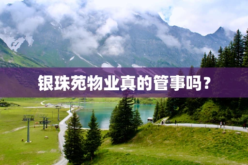 银珠苑物业真的管事吗？