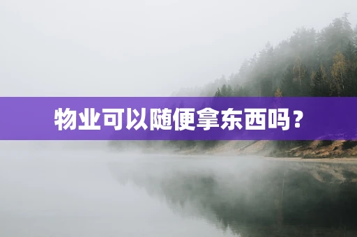物业可以随便拿东西吗？