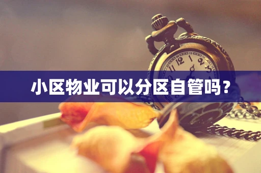 小区物业可以分区自管吗？