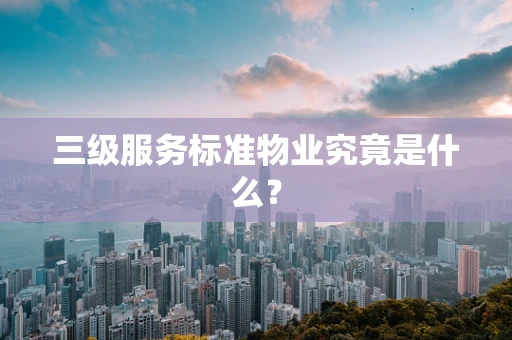 三级服务标准物业究竟是什么？