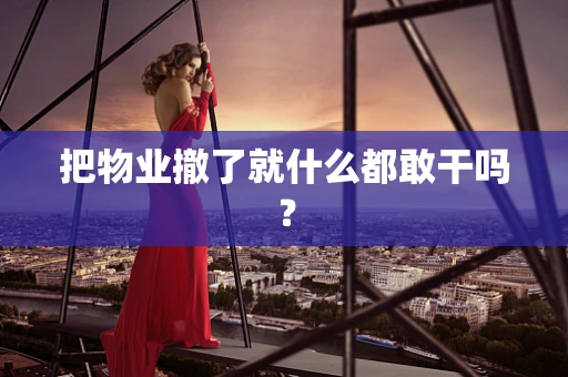 把物业撤了就什么都敢干吗？