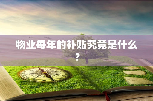 物业每年的补贴究竟是什么？