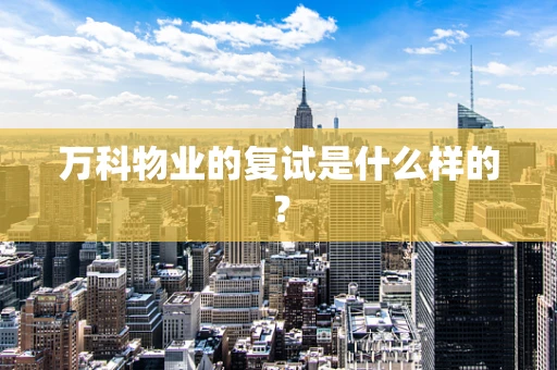 万科物业的复试是什么样的？