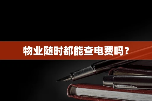 物业随时都能查电费吗？