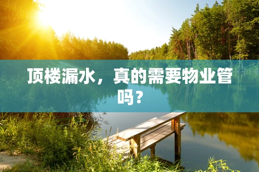 顶楼漏水，真的需要物业管吗？