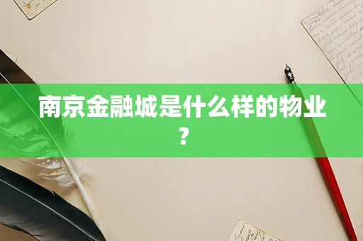 南京金融城是什么样的物业？