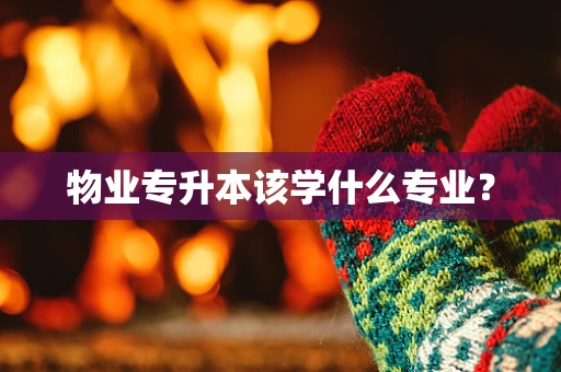 物业专升本该学什么专业？