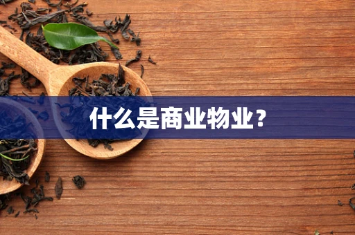 什么是商业物业？