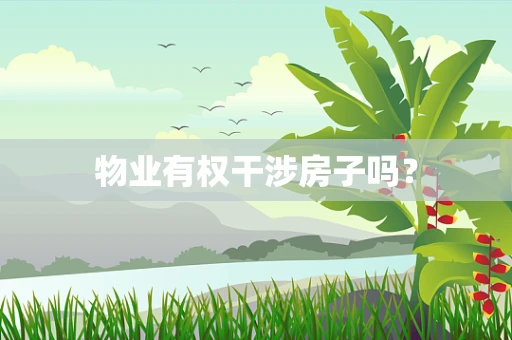 物业有权干涉房子吗？