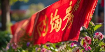 物业送商户红旗，写什么合适呢？