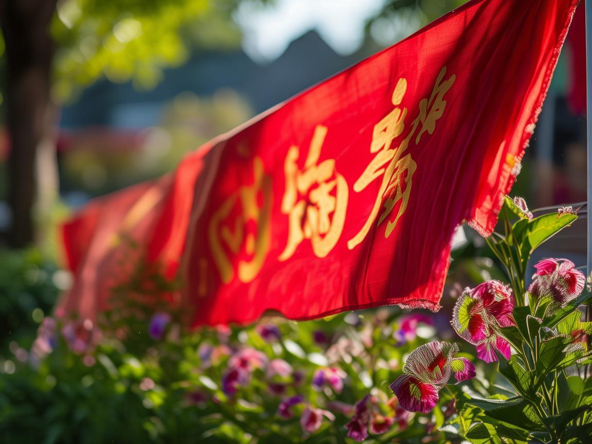 物业送商户红旗，写什么合适呢？