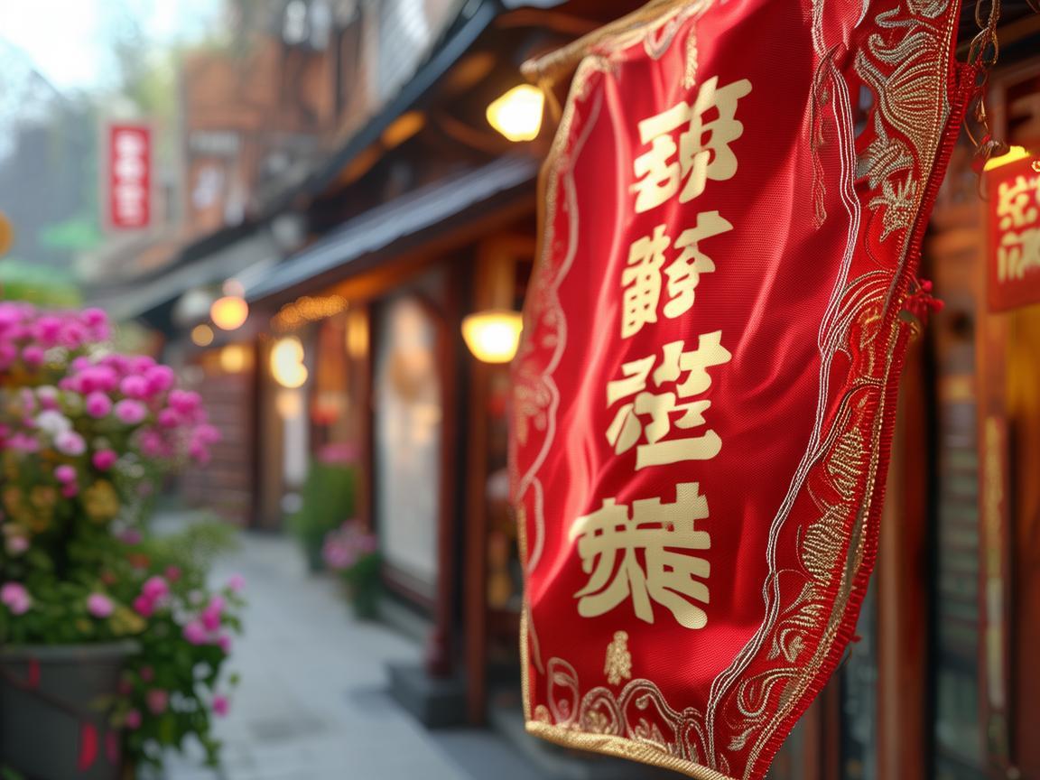 物业送商户红旗，上面写什么合适呢？